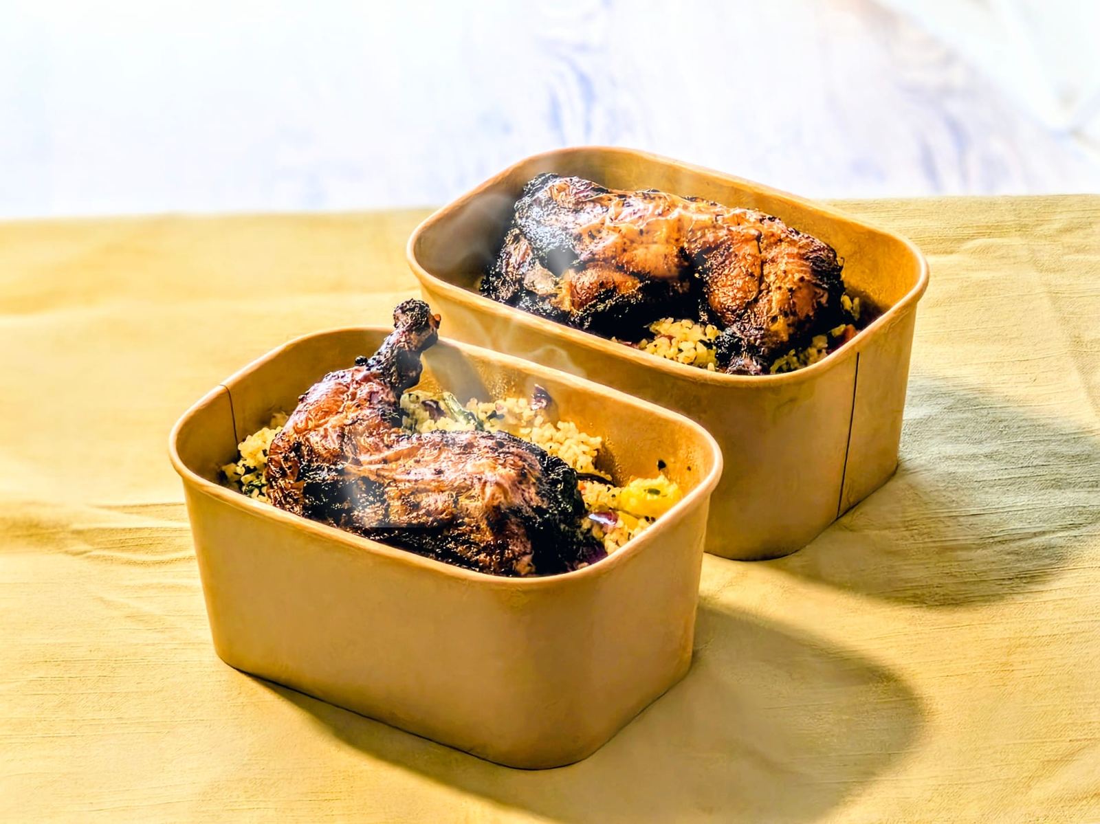 Dumbun Rice with Grilled Chicken